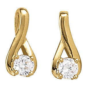 0.33ct Lab Diamond Solitaire Stud Earrings