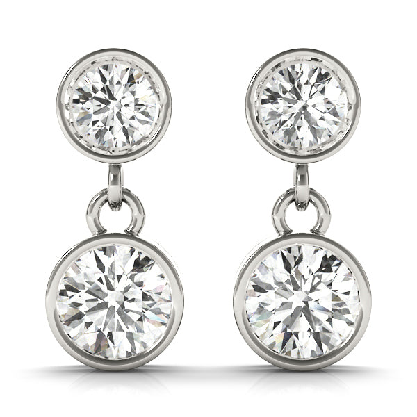 Round Lab Diamond Stud Earrings