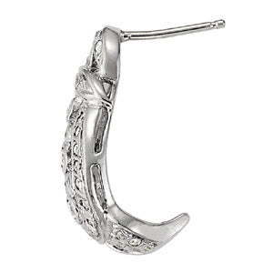 Lab Diamond J-Hoop Earrings