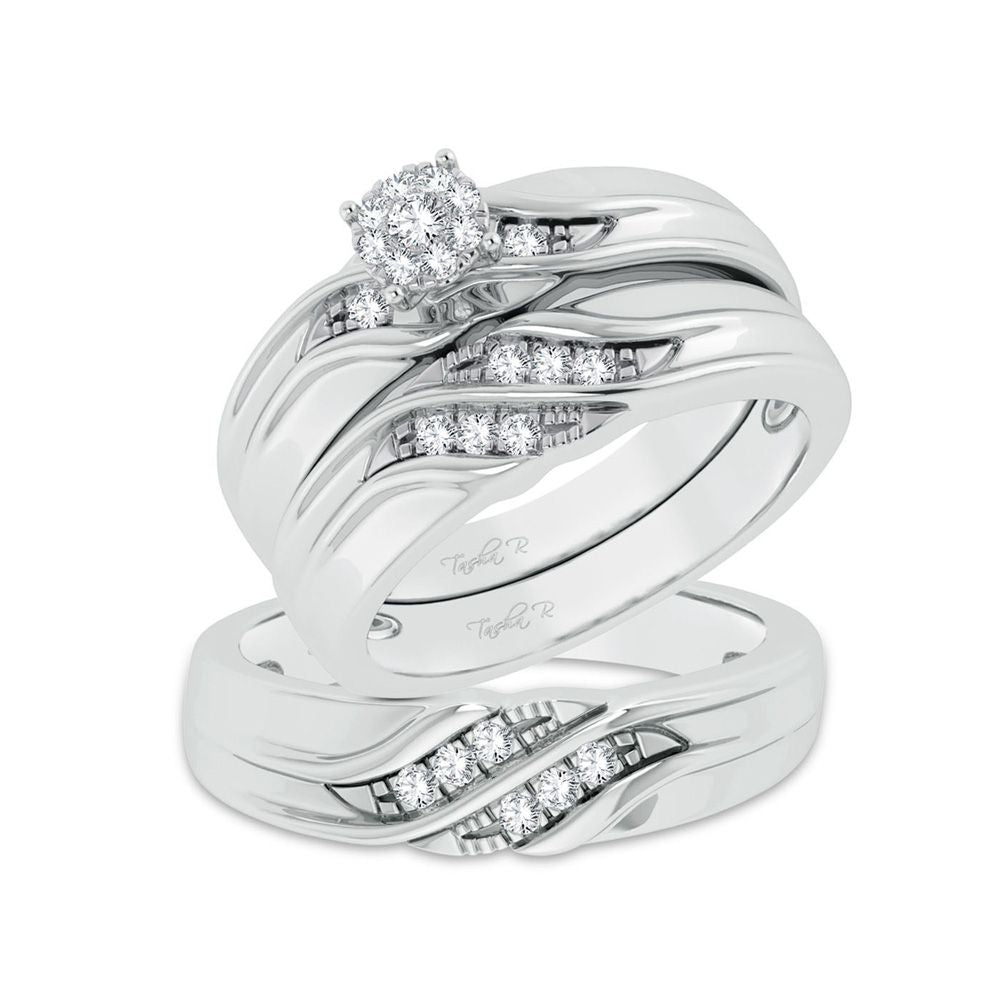 14K 0.20ct Diamond Trio Set