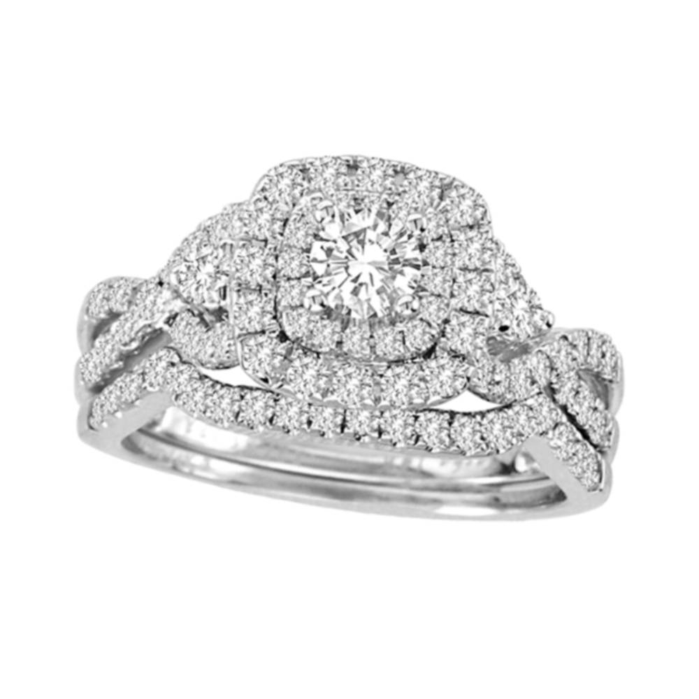 14K White Gold 1.00ct Bridal Set