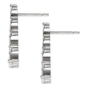 Lab Diamond Journey Stud Earrings 14K Gold