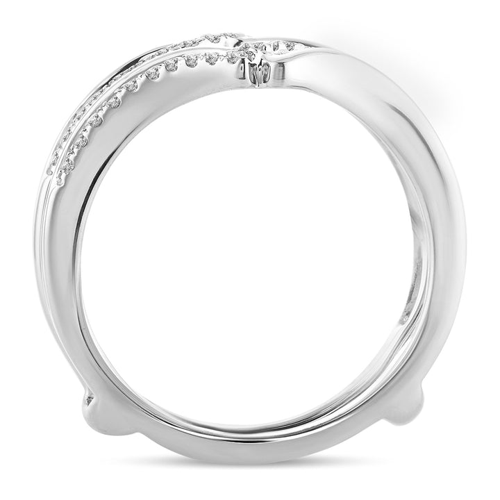 14k White Gold Lab Diamond Ring Guard Enhancer