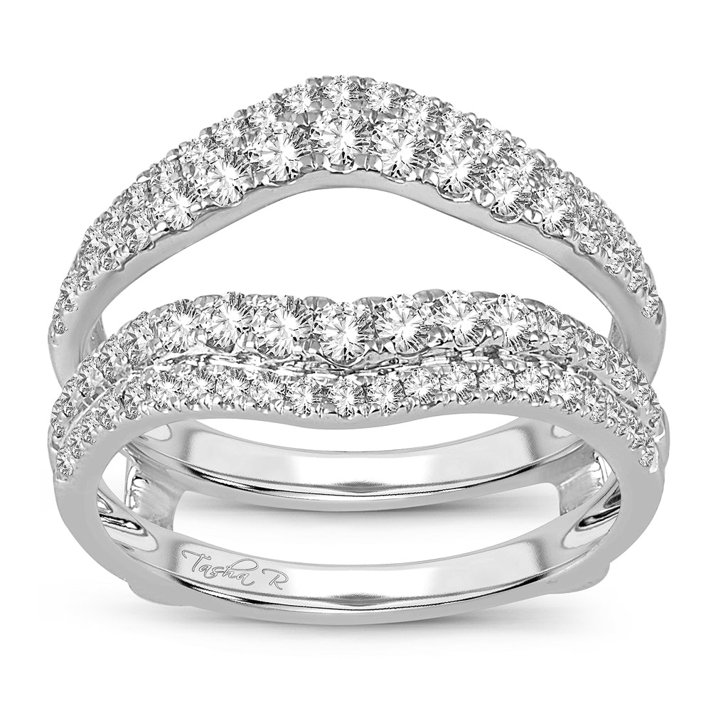 14k White Gold Lab Diamond Ring Guard Enhancer 1CT