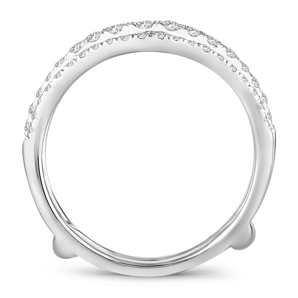 14k White Gold Lab Diamond Ring Guard Enhancer 1CT
