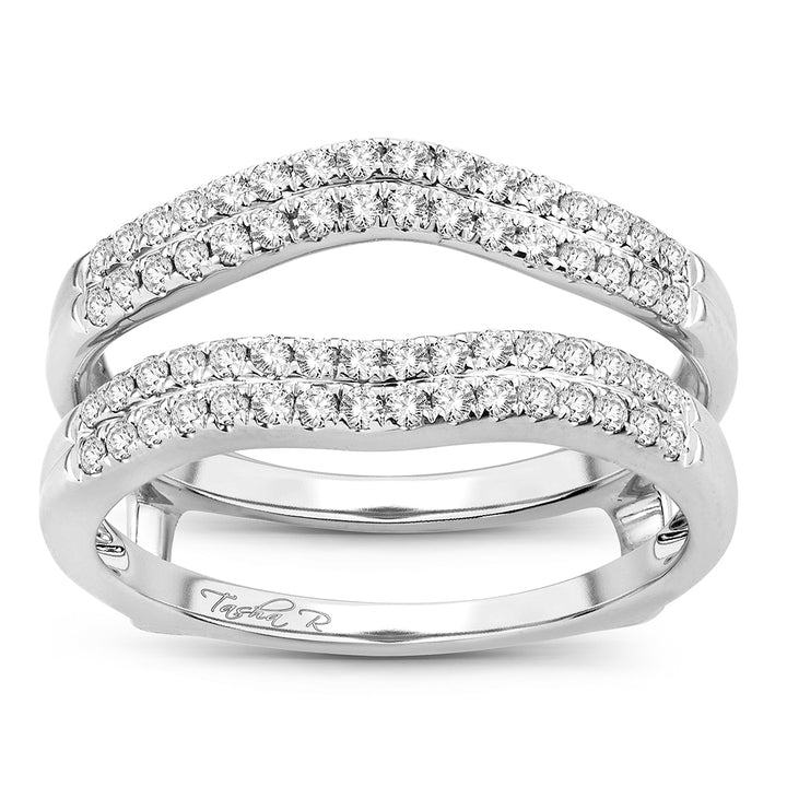 14K White Gold 0.50CT Lab Diamond Ring Guard Enhancer