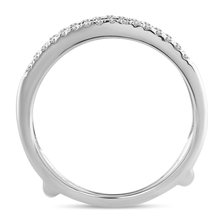 14K White Gold 0.50CT Lab Diamond Ring Guard Enhancer