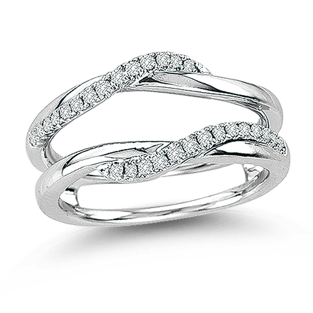 14K White Gold 0.21CT Lab Diamond Ring Guard Enhancer