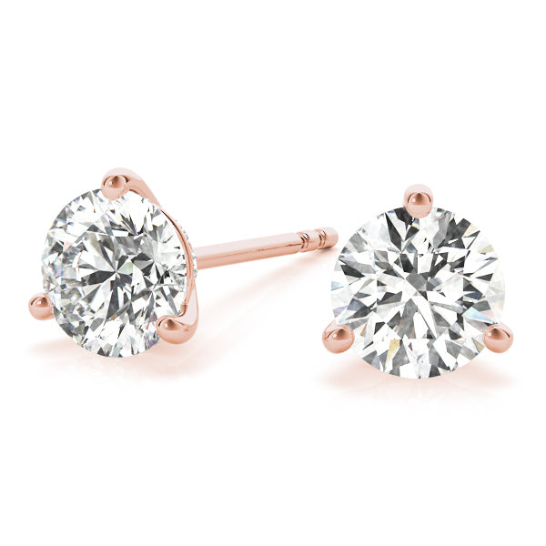 Rose Gold Lab Diamond Stud Earrings