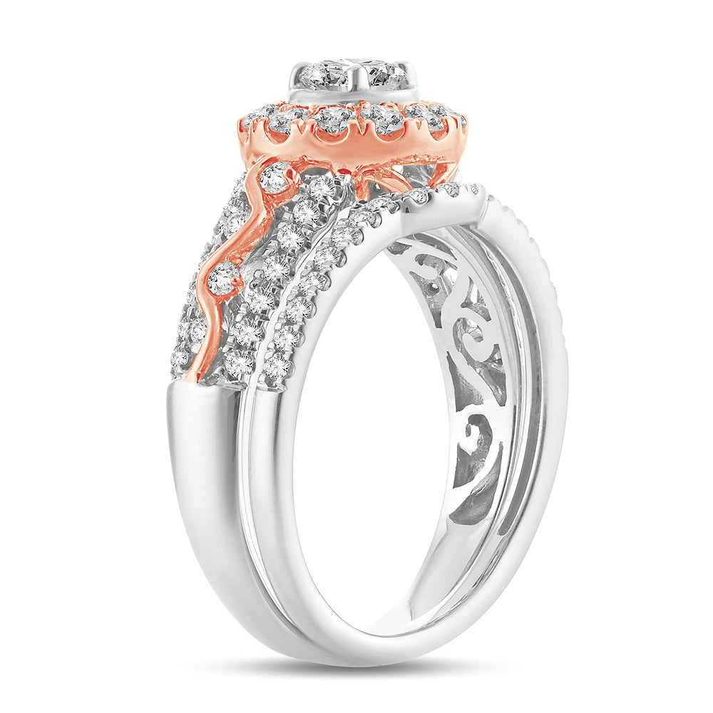 Romantic 14k Rose Gold Lab Diamond Engagement Ring (1.01CT)