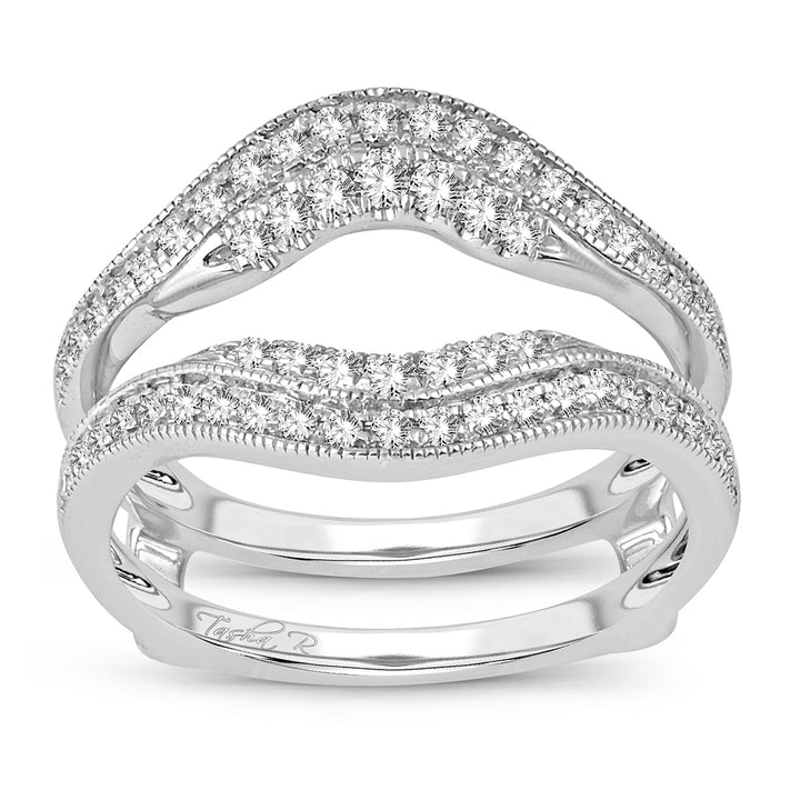 14k White Gold 0.50CT Lab Diamond Ring Guard Enhancer