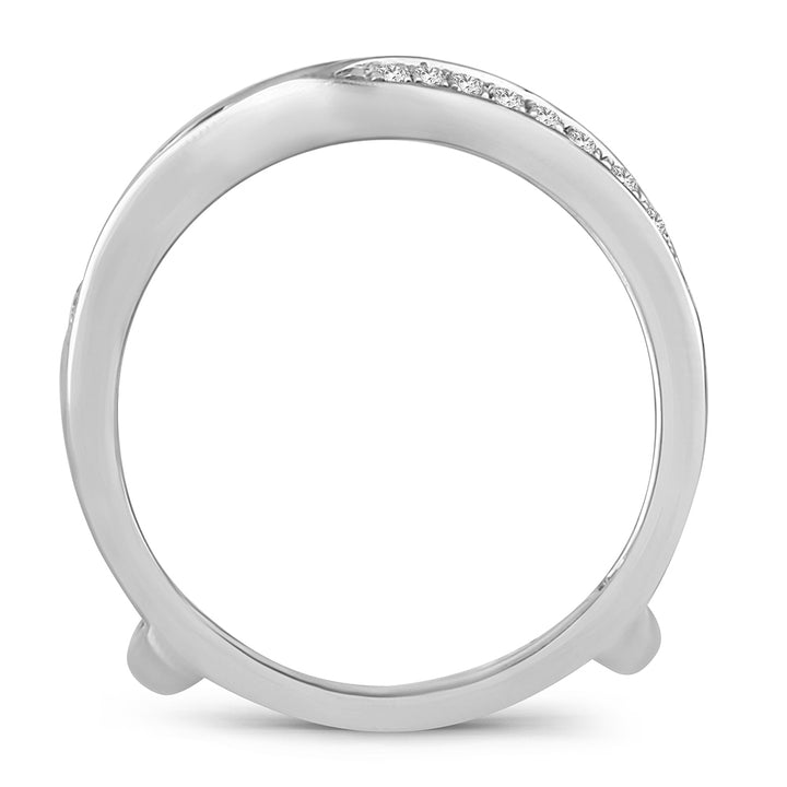 14k White Gold Lab Diamond Ring Guard Enhancer