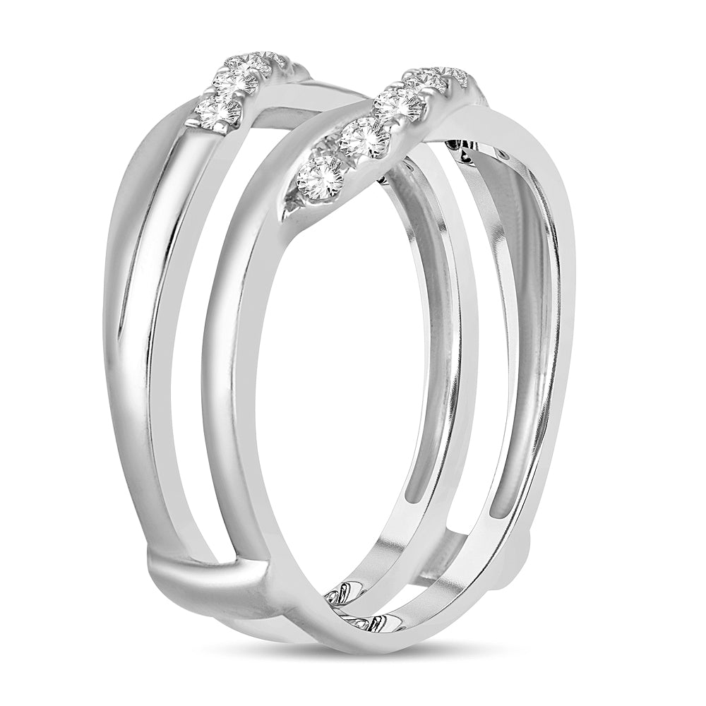 14K White Gold 0.38CT Lab Diamond Ring Guard Enhancer