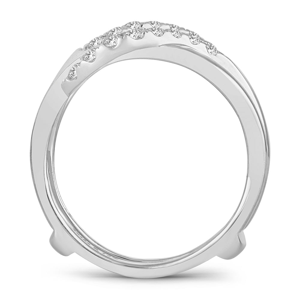 14K White Gold 0.38CT Lab Diamond Ring Guard Enhancer