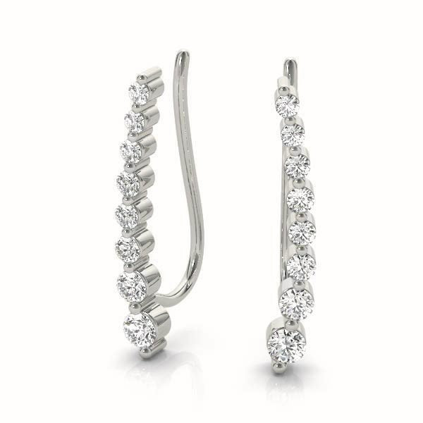 Lab Diamond Ear Climbers in Precious Metals