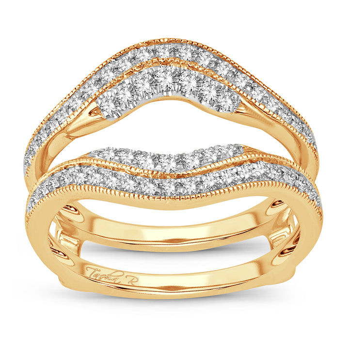 14K Yellow Gold Lab Diamond Ring Guard Enhancer 0.50CT