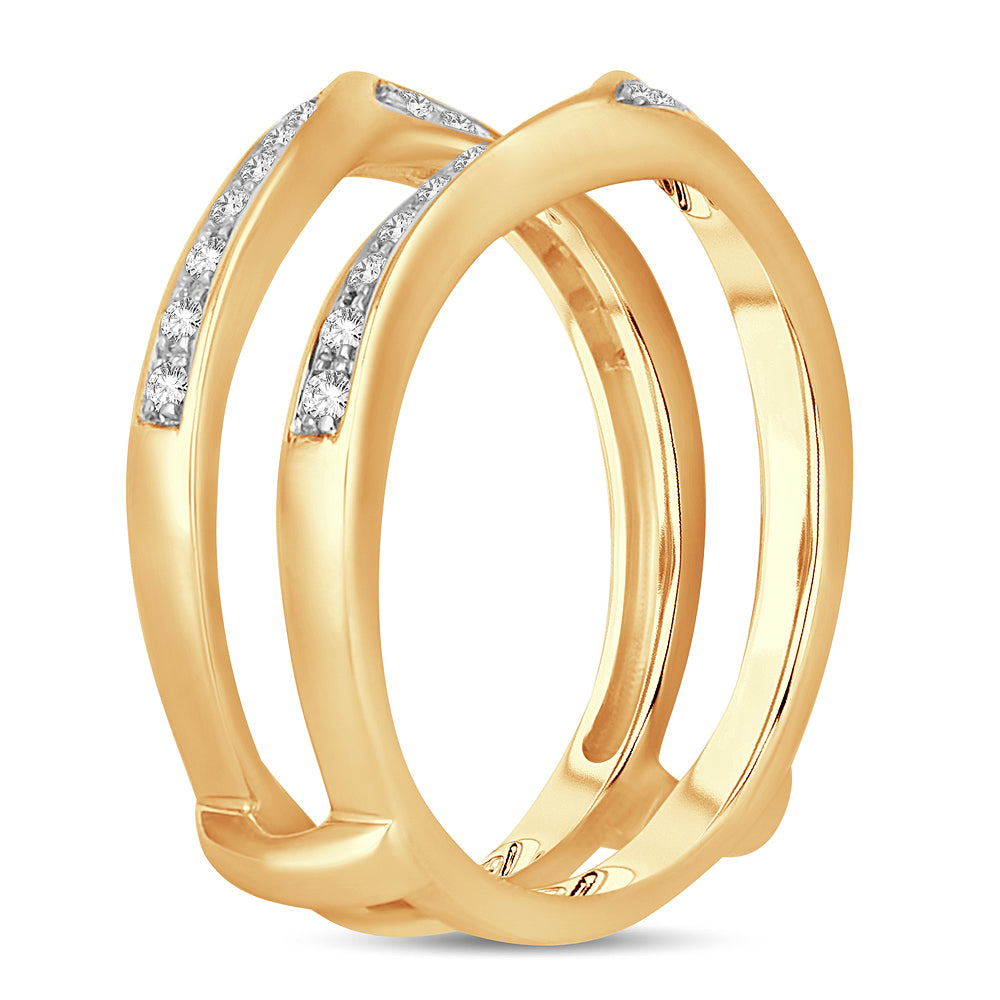 14K Yellow Gold Lab Diamond Ring Guard Enhancer