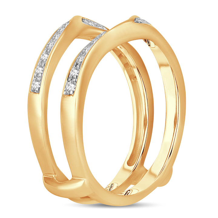14K Yellow Gold Lab Diamond Ring Guard Enhancer