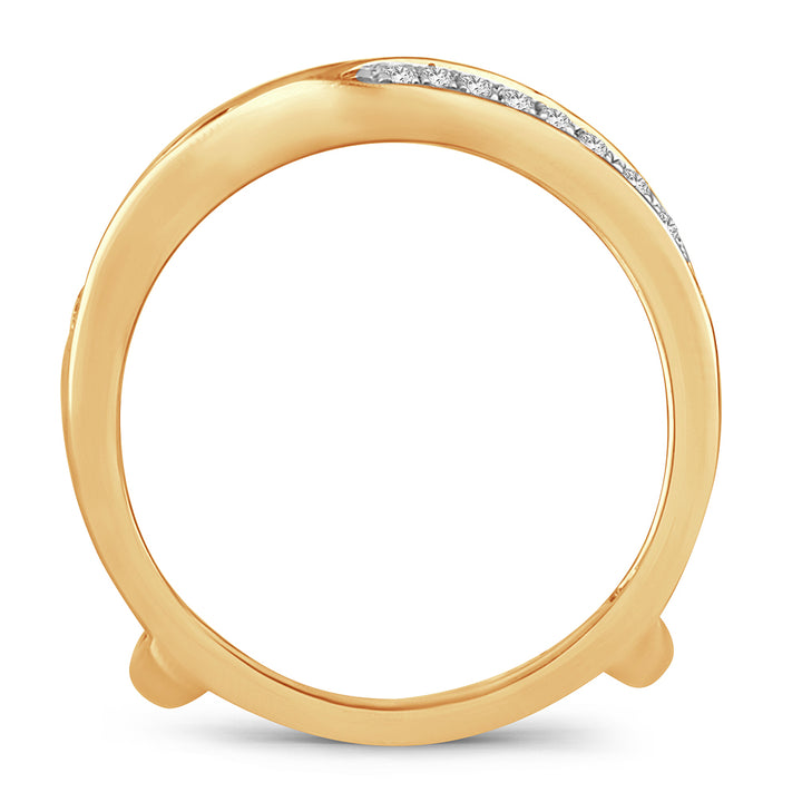 14K Yellow Gold Lab Diamond Ring Guard Enhancer