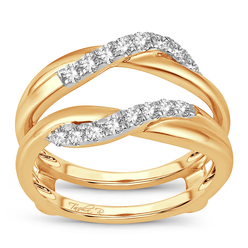 14K White Gold 0.38CT Lab Diamond Ring Guard Enhancer