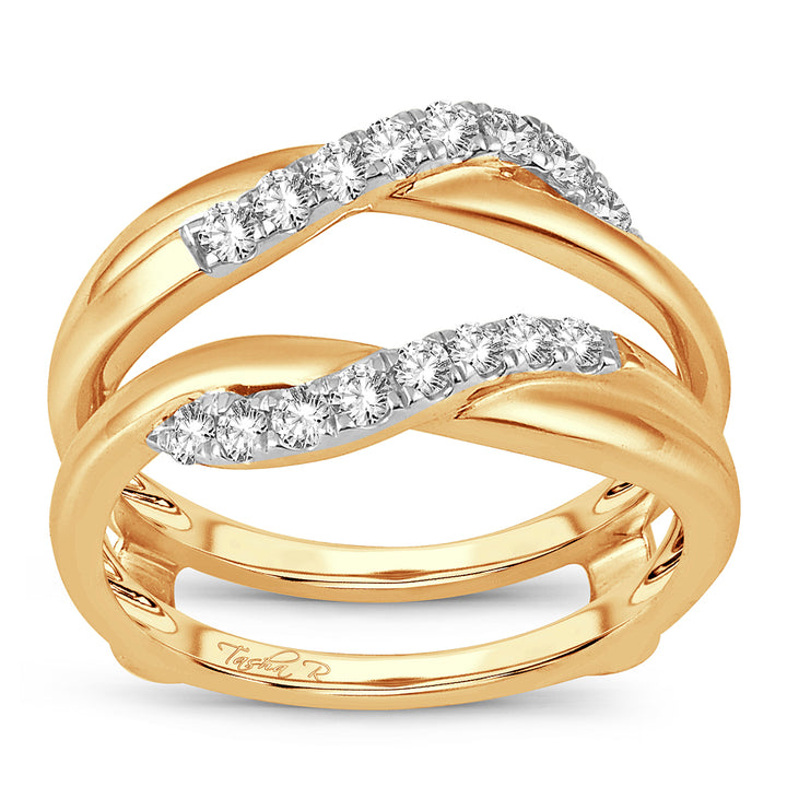 14K White Gold 0.38CT Lab Diamond Ring Guard Enhancer
