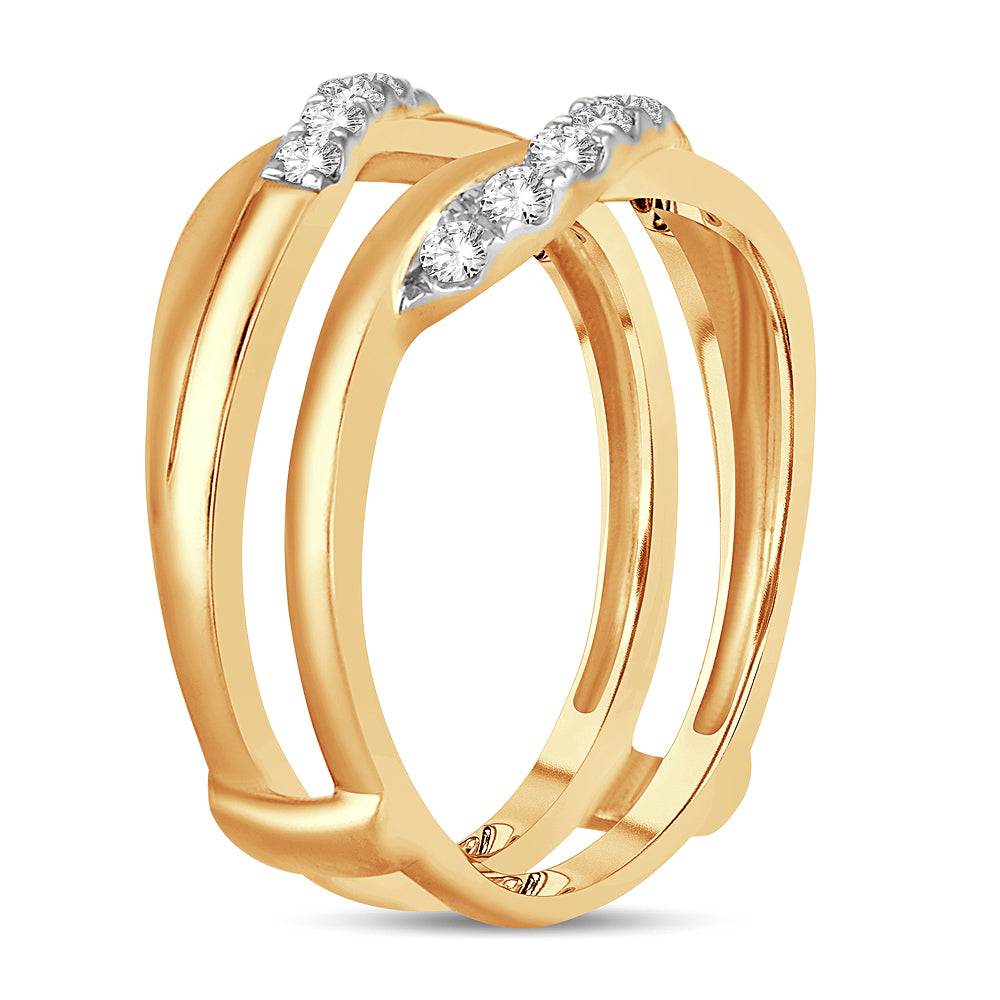 14K White Gold 0.38CT Lab Diamond Ring Guard Enhancer