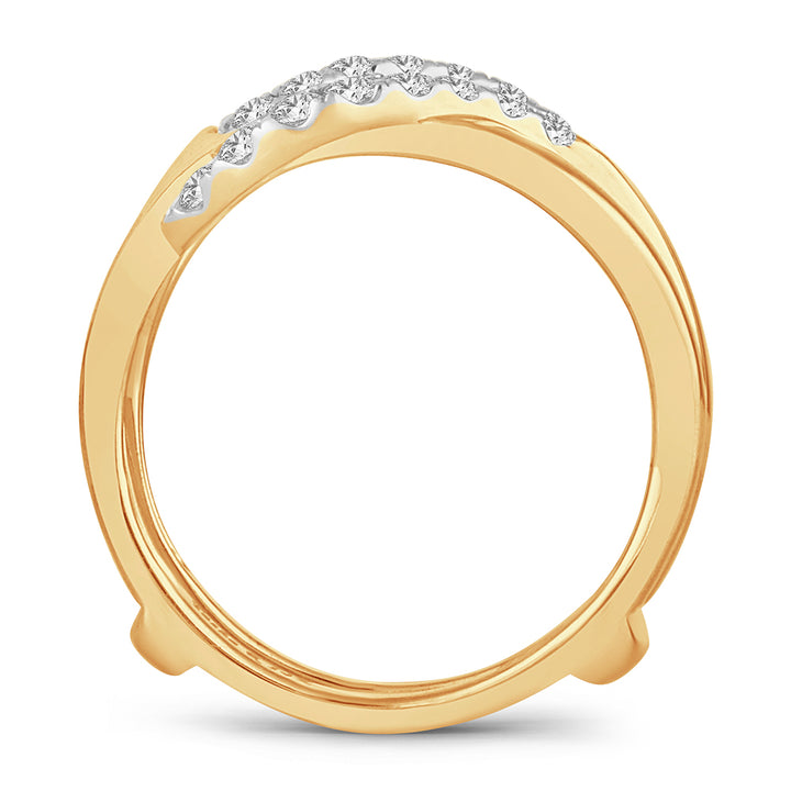14K White Gold 0.38CT Lab Diamond Ring Guard Enhancer
