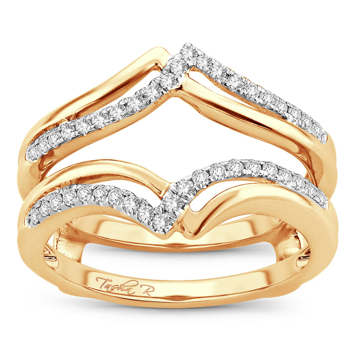 14K Yellow Gold Lab Diamond Ring Guard Enhancer - 0.25CT