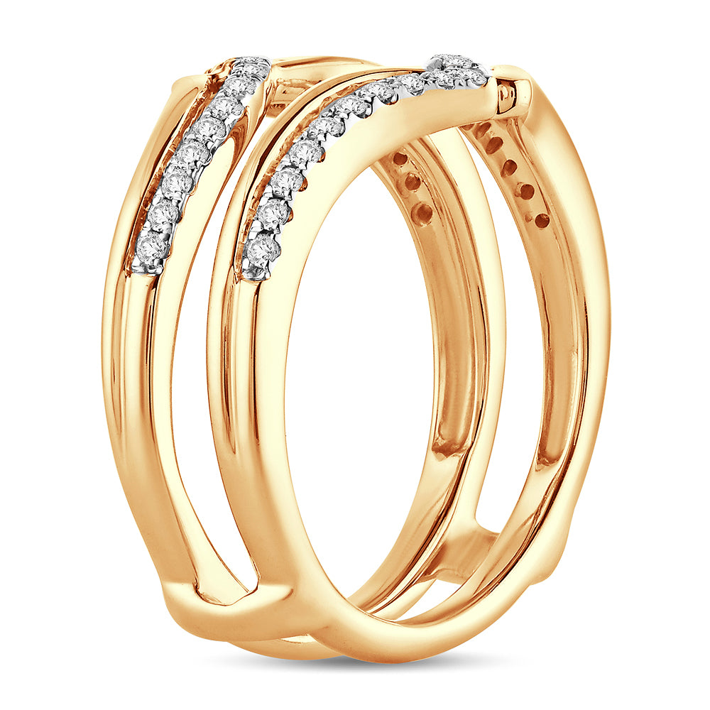 14K Yellow Gold Lab Diamond Ring Guard Enhancer - 0.25CT