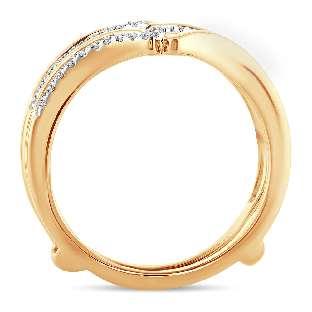 14K Yellow Gold Lab Diamond Ring Guard Enhancer - 0.25CT