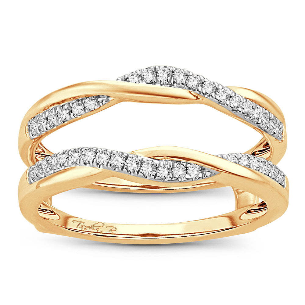 14K Yellow Gold Lab Diamond Ring Guard Enhancer