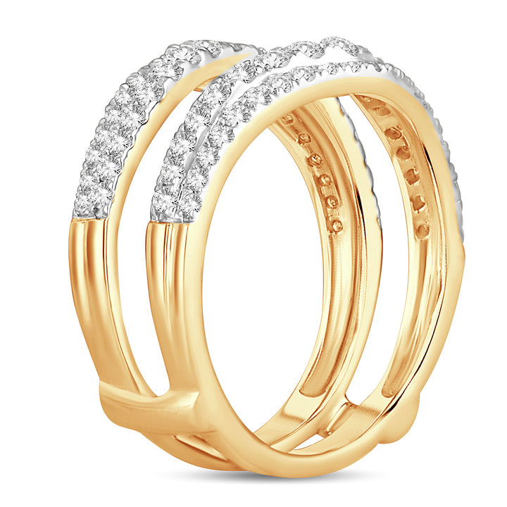 14K Yellow Gold 1CT Lab Diamond Ring Guard Enhancer