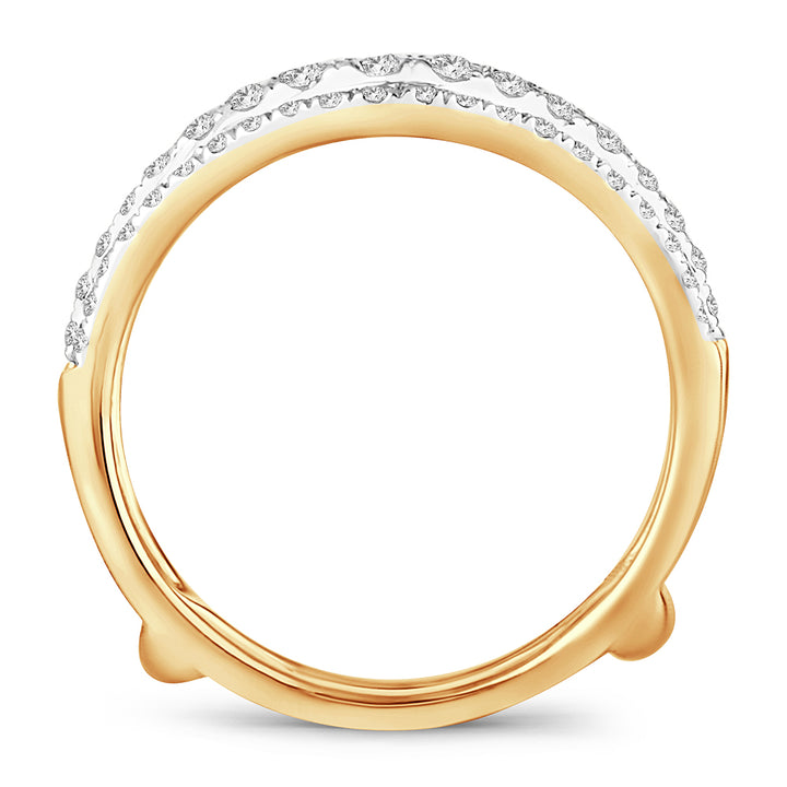 14K Yellow Gold 1CT Lab Diamond Ring Guard Enhancer