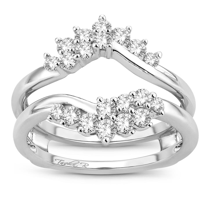 14k White Gold Lab Diamond Ring Guard Enhancer
