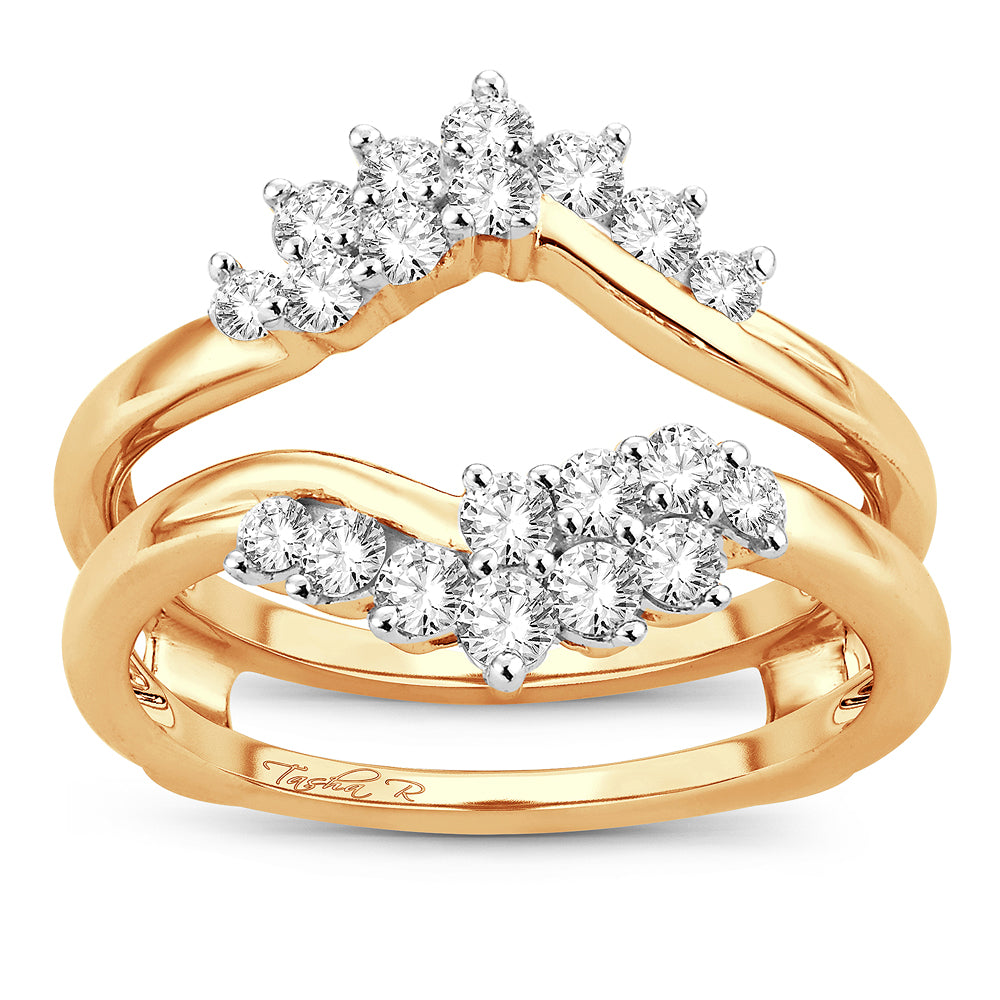 14K Yellow Gold Lab Diamond Ring Guard Enhancer