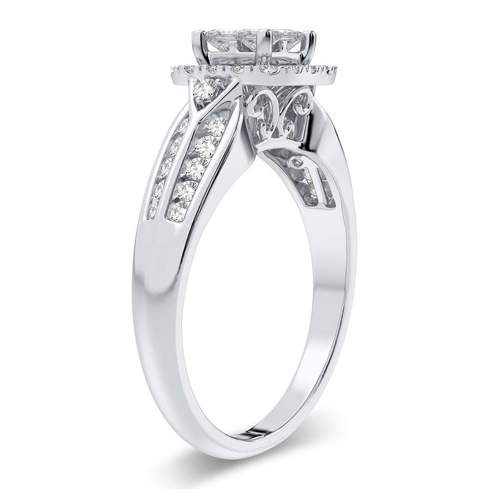 Brilliant 14k White Gold Lab Diamond Engagement Ring (0.60CT)