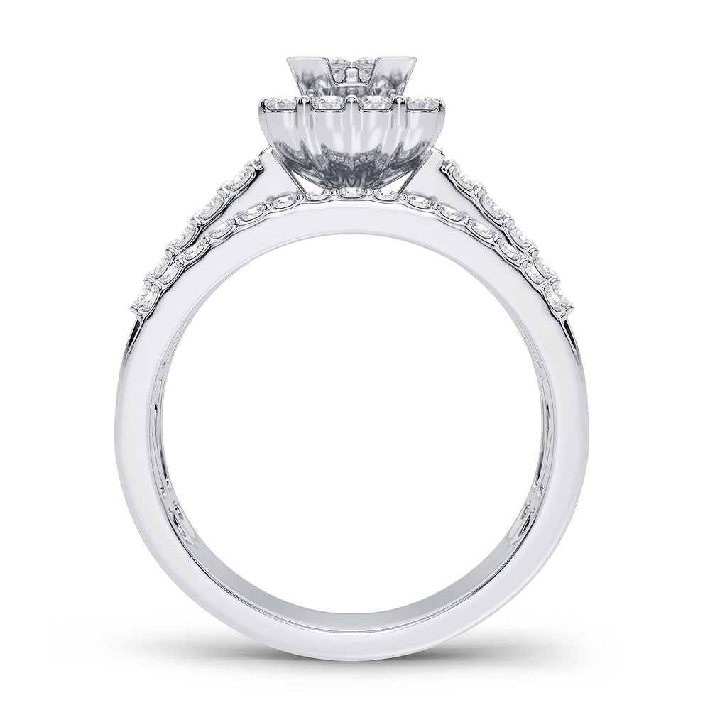 Sparkling 1CT Lab Diamond Ring in Classic White Gold