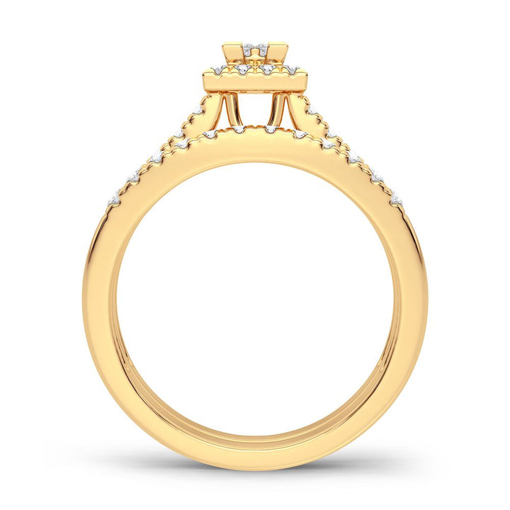 14K Yellow Gold Lab Diamond Bridal Ring - 0.50CT Elegance