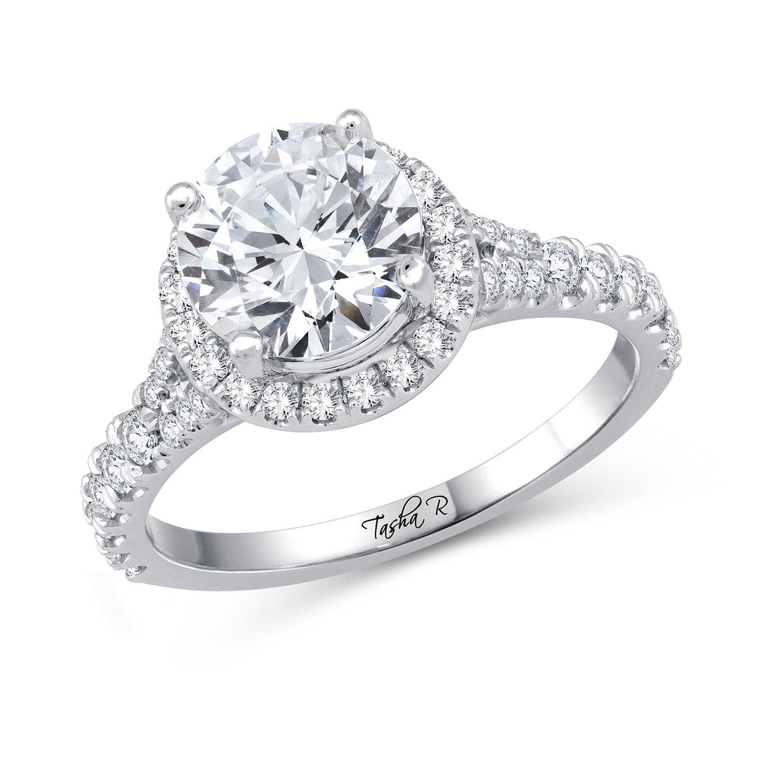 0.60CT Diamond PLATINUM SEMI MOUNT RING