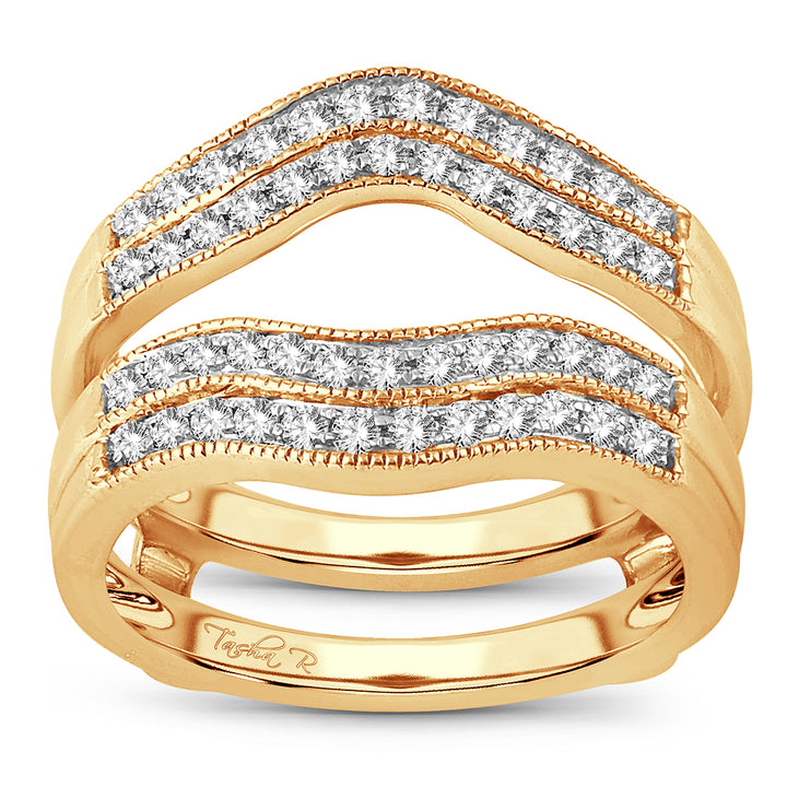 14K Yellow Gold Lab Diamond Ring Guard Enhancer