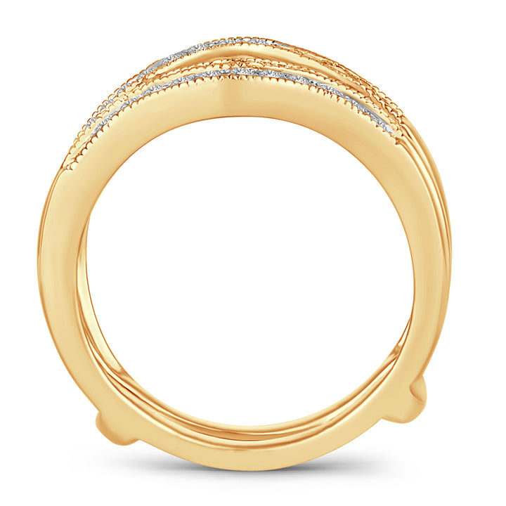 14K Yellow Gold Lab Diamond Ring Guard Enhancer