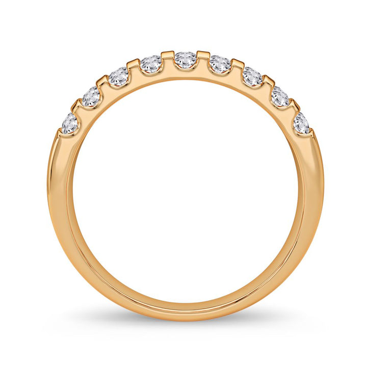14K Yellow Gold Lab Diamond Mens Wedding Band