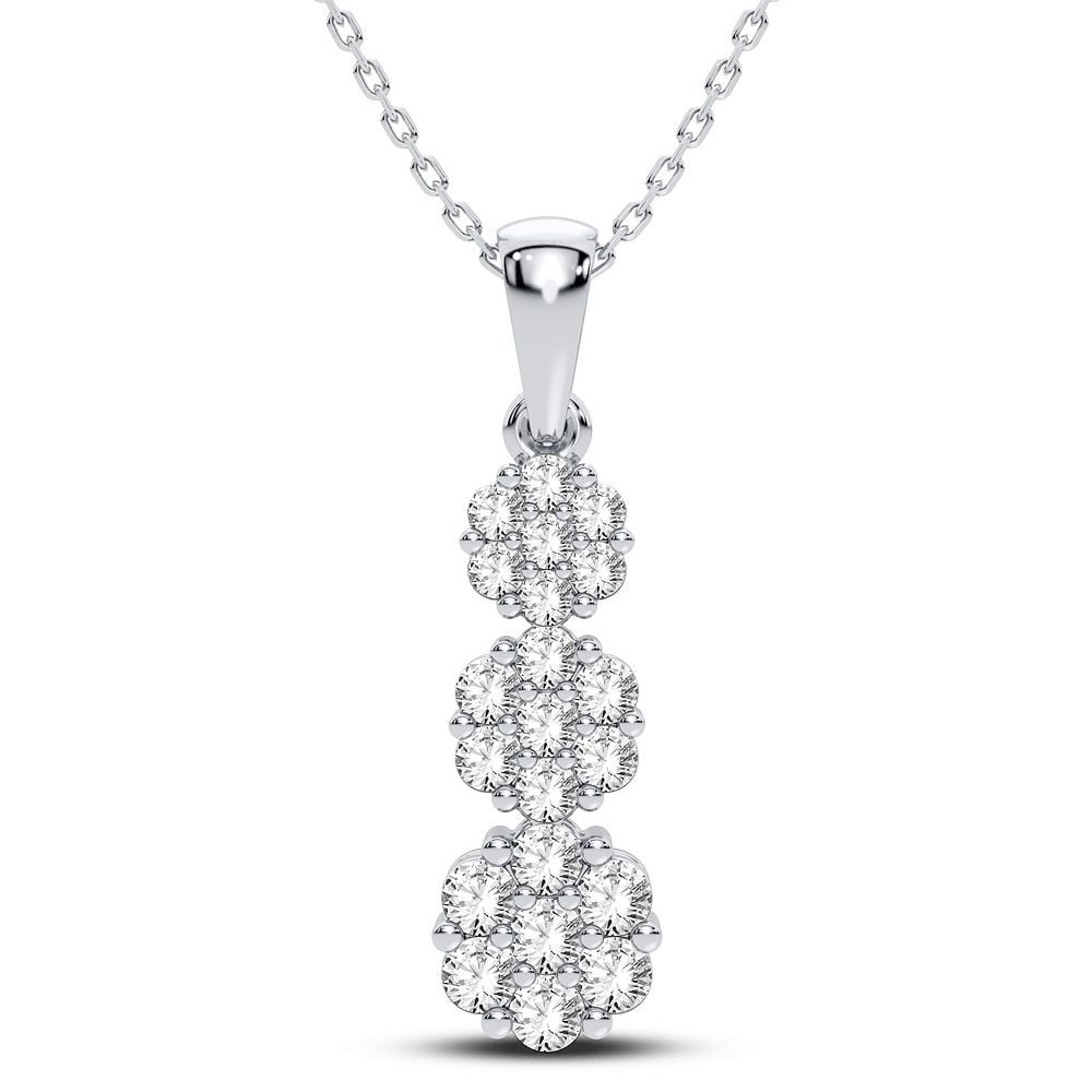 Elegant 14K 0.75CT Diamond Pendant