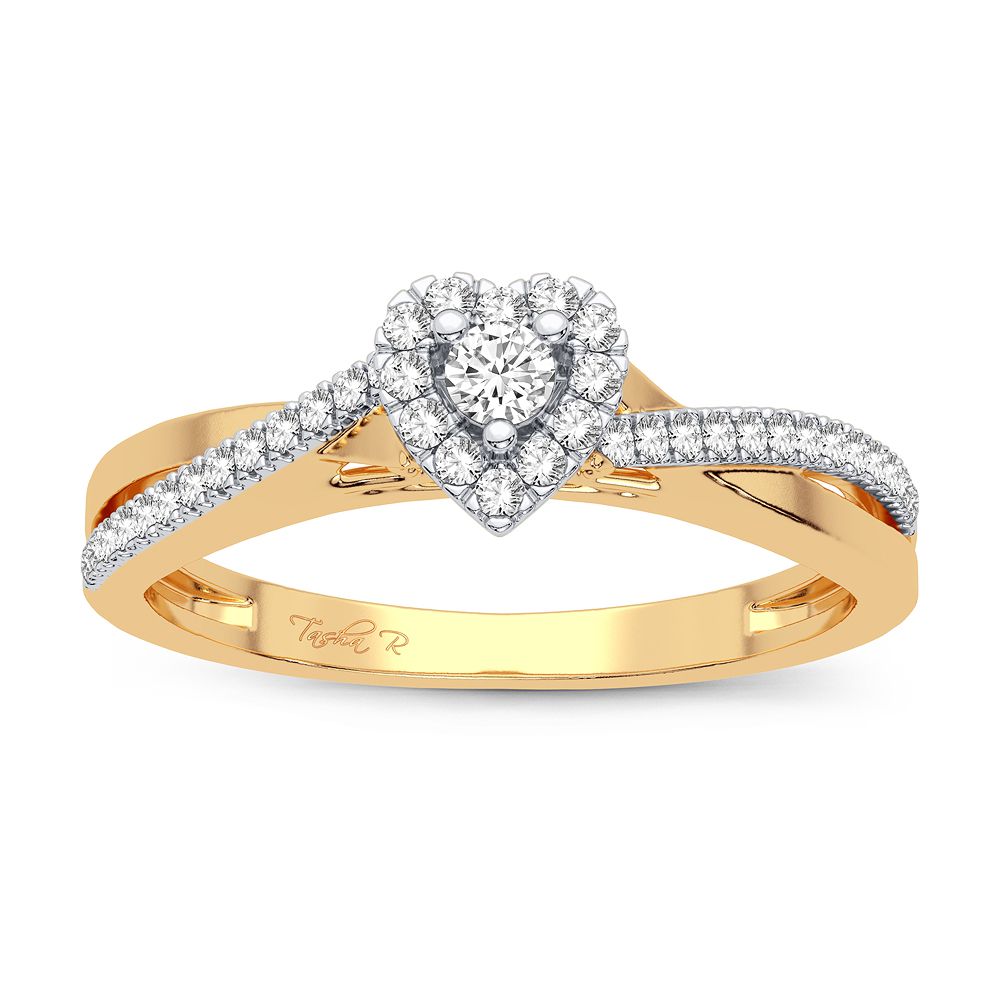 Exquisite 14K 0.20CT Diamond Ring
