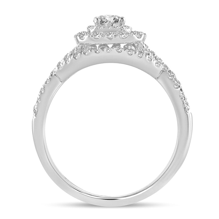 14k White Gold 1.00CT Lab Diamond Engagement Ring