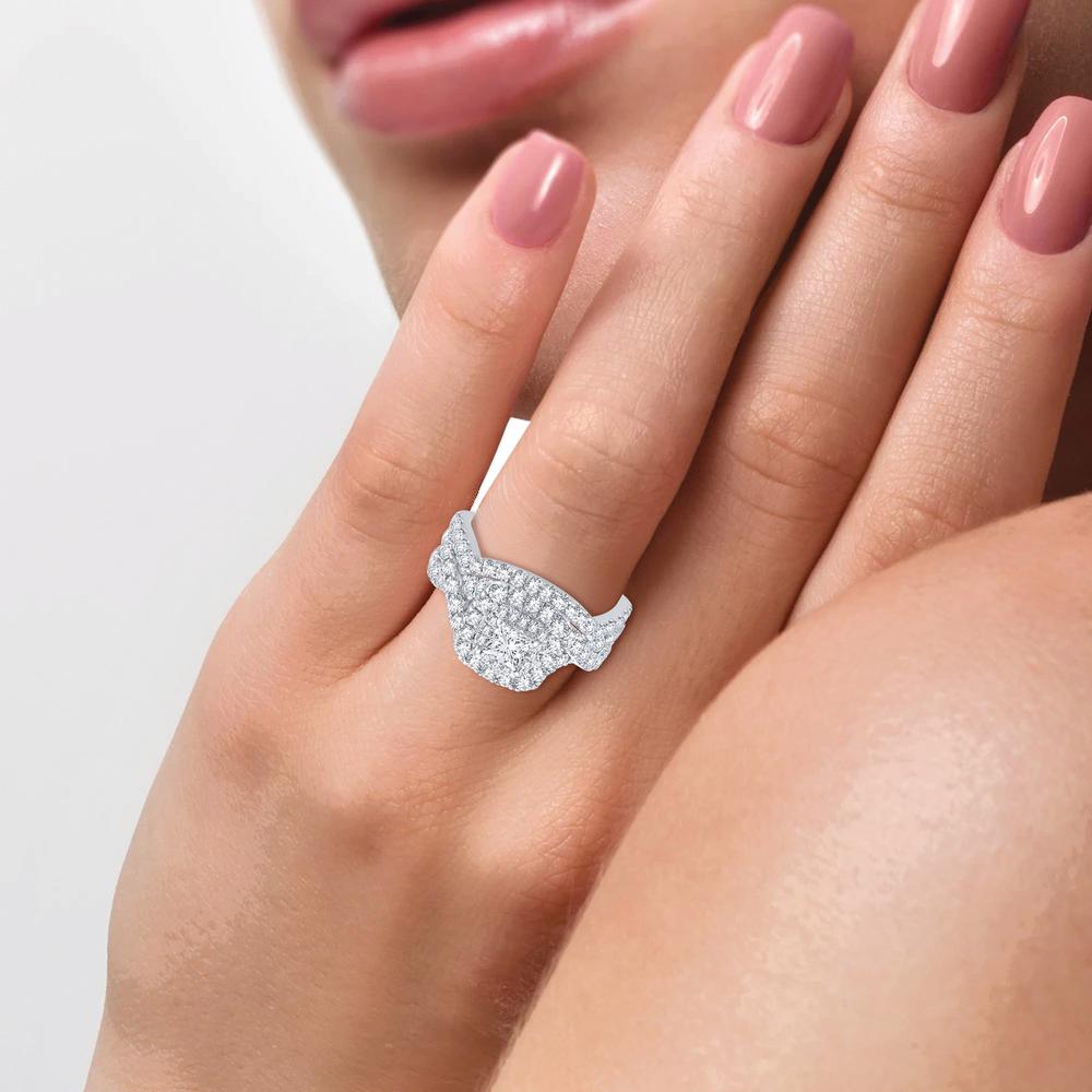 14k White Gold Lab Diamond Engagement Ring (0.75ct)