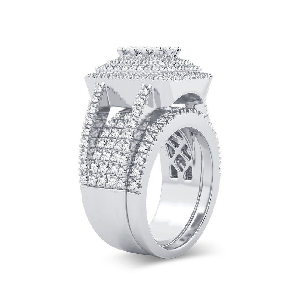 Brilliant 14K White Gold 2CT Lab Diamond Bridal Ring