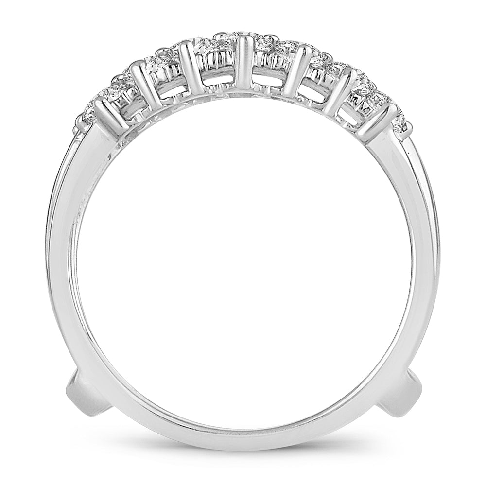 14k White Gold 1CT Lab Diamond Ring Guard Enhancer