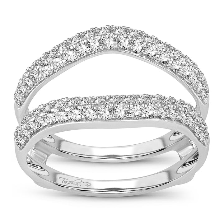 14K White Gold 1CT Lab Diamond Ring Guard Enhancer