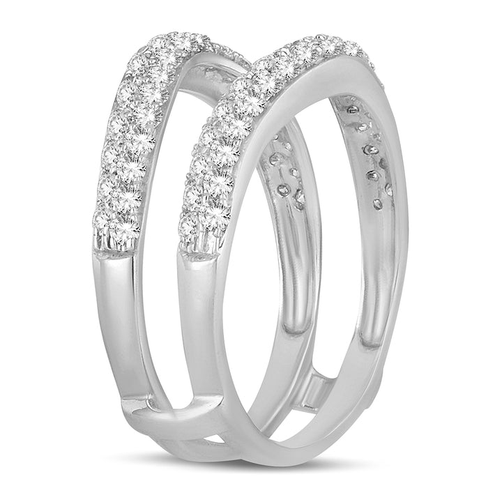 14K White Gold 1CT Lab Diamond Ring Guard Enhancer